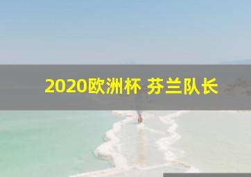 2020欧洲杯 芬兰队长